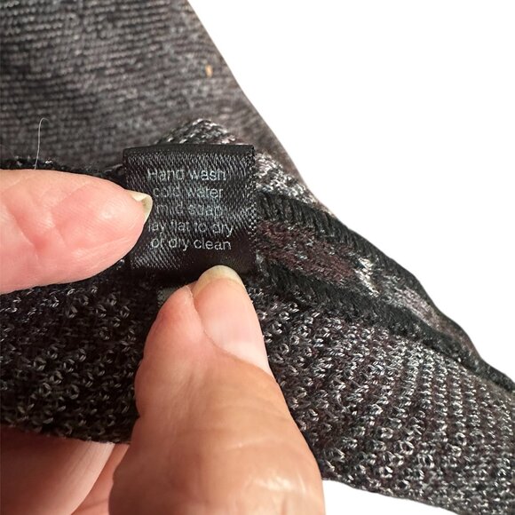 Peruvian Connection Women's Medium Intarsia Cardigan Sweater Longline Pima - Picture 6 of 6